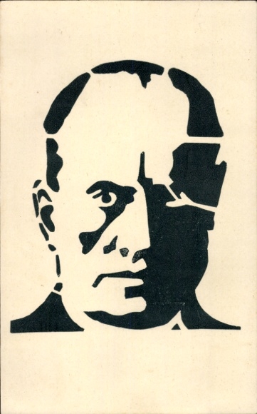 Künstler Ak Duce Benito Mussolini, Portrait, Futurismus