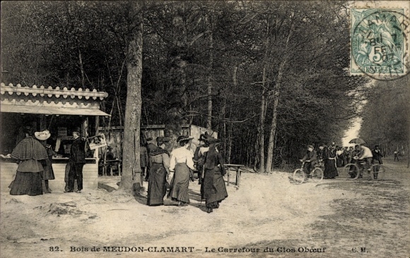 Postcard Meudon Clamart Hauts de Seine, Le Carrefour du Clos Oboeuf