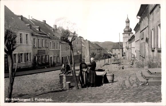 Ak Marktschorgast in het Fichtelgebirge, straatgedeelte