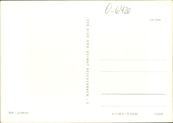Postcard Neuhaus am Rennweg Thuringia, district council building, culture center Erich Weinert, HO Hotel Hirsch