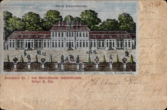 Seiden Postcard Braunschweig in Lower Saxony, Waldrestaurant Antoinettenruhe