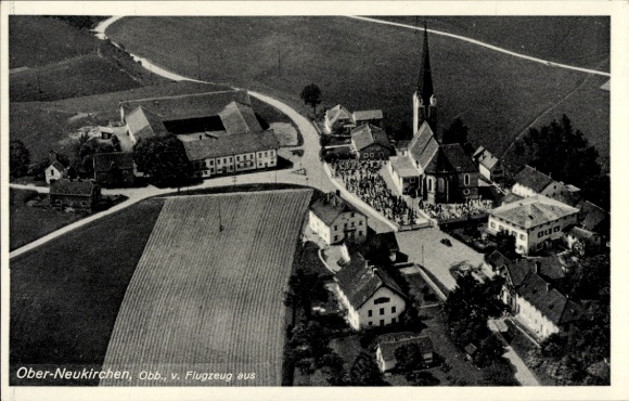 Ak Oberneukirchen in Oberbayerrn, Fliegeraufnahme