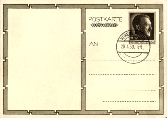 Postal stationery Postcard Führer and Reich Chancellor Adolf Hitler, well-wishers, BDM