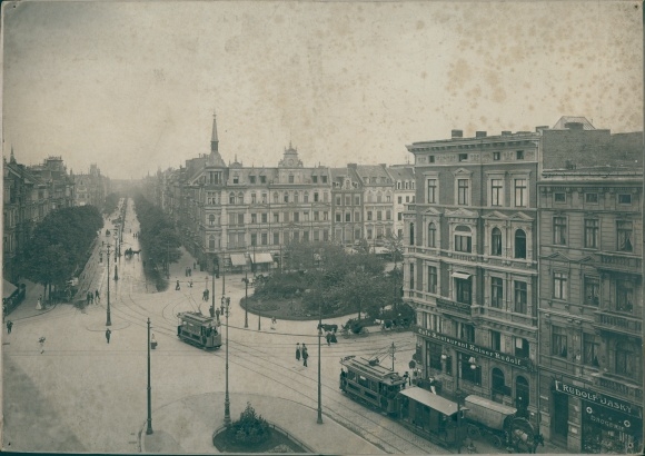 Photo Cologne on the Rhine, Rudolfsplatz, trams, Restaurant Kaiser Rudolf, drugstore