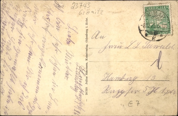 Postcard Cismar Grömitz in Holstein, holiday colony Lensterhof