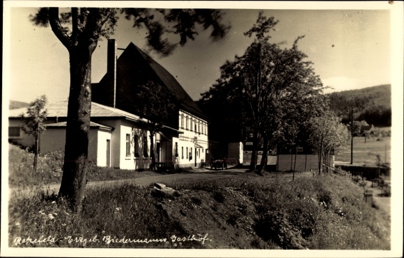 Photo Postcard Rehefeld fence house Altenberg in the Ore Mountains, Biedermanns inn