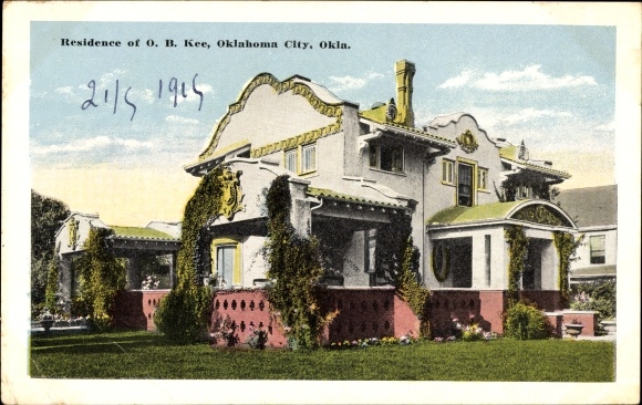 Ak Oklahoma City Oklahoma USA, Wohnsitz von OB Kee