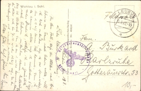 Postcard Wołów Wohlau Silesia, barracks
