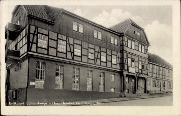 Ak Güntersberge Harzgerode am Harz, Luftkurort  Harz Handwerker-Erholungsheim,  Architektur