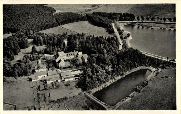 Postcard Clausthal Zellerfeld in the Upper Harz, Erbprinzentanne, aerial photograph