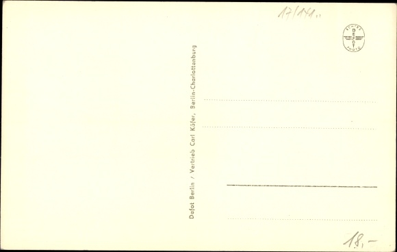 Postcard Berlin Zehlendorf Nikolassee, to the small terrace, Spanish Allee 92