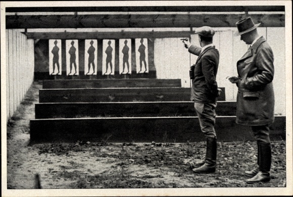 Collection picture Olympia 1936, pistol shooters during training