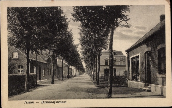Postcard Issum am Niederrhein, Bahnhofstraße