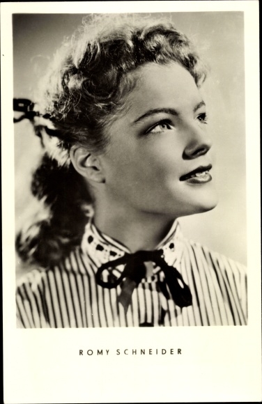 Postcard actress Romy Schneider, portrait