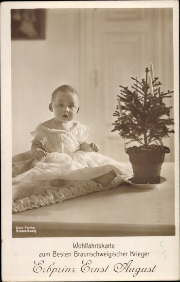 PC Hereditary Prince Ernst August von Braunschweig, children&#39;s portrait, welfare card, photo. Dora Tarnke