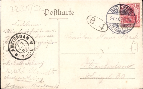 Postcard Bad Essen in Lower Saxony, Kurhaus Waldhotel