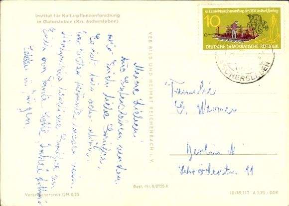 Artist Postcard Gatersleben Salzlandkreis, Isotope Laboratory of the Institute of Crop Research