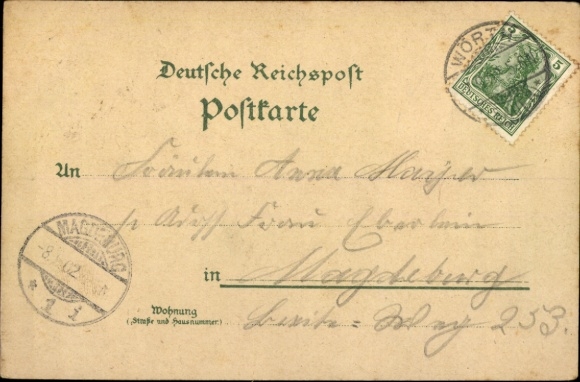 Chromo-Litho Wœrth Wörth an der Sauer Alsace Bas Rhin, Emperor Friedrich Monument