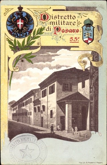 Passepartout Litho Pesaro Marche, Distretto militare, Kaserne, Wappen 