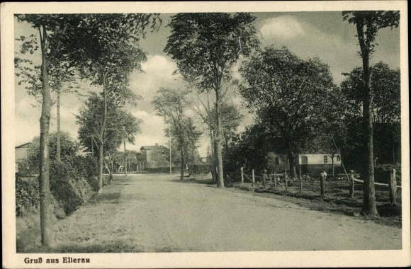 Ansichtkaart Ellerau Holstein, weggedeelte