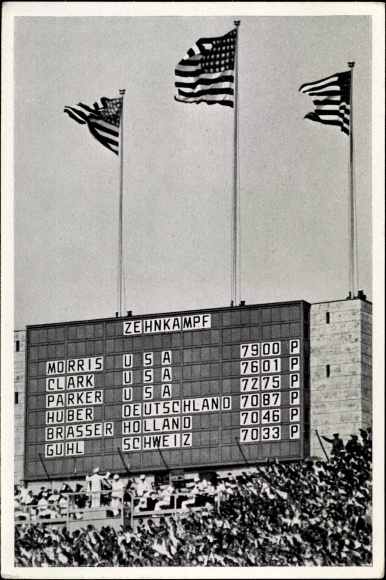 Collection picture Olympia 1936, scoreboard, decathlon