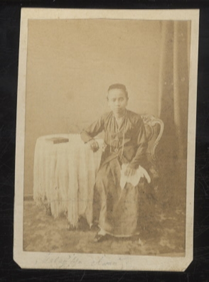 Malaysia - Originalphotographie - August Sachtler, um 1864 - Penang, malayische Frau