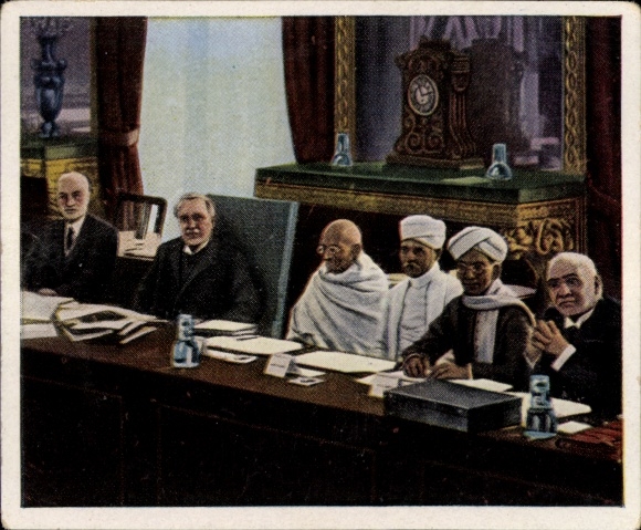 Collector's picture The post-war period No. 174 September 1931 India Conference in London, Mahatma Gandhi