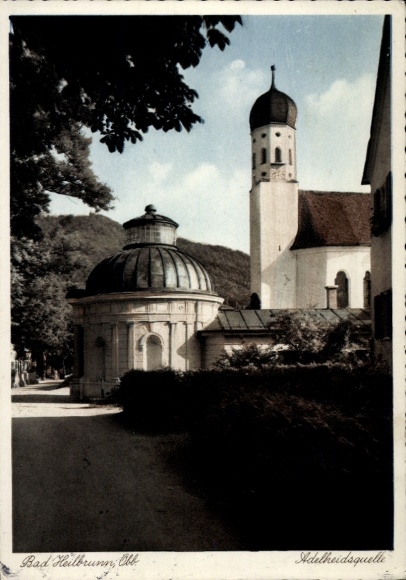 Postcard Bad Heilbrunn in Oberbayern, Adelheidsquelle