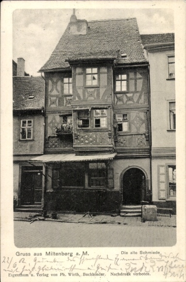 Postcard Miltenberg am Main Lower Franconia, The old forge