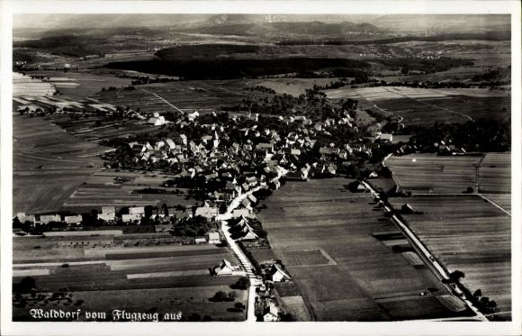 Ak Walddorf Walddorfhäslach in Württemberg, Fliegeraufnahme