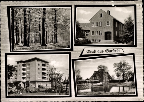 PC Garstedt Lüneburger Heide Lower Saxony, building, forest area, pond