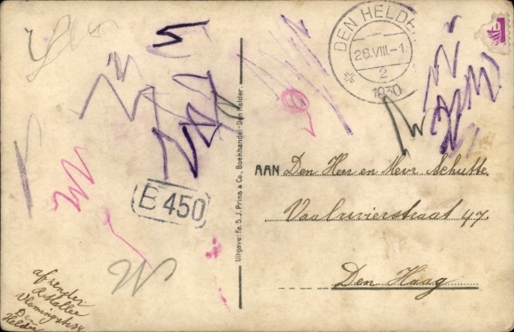 Postcard Dutch submarine N10
