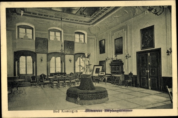 Ak Bad Kissingen Unterfranken Bayern, Bismarcks Empfangszimmer
