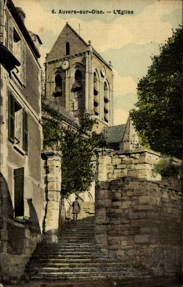 Ak Auvers sur Oise Val d'Oise, Kirche