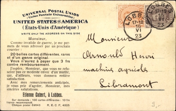 Stamps Chromo-Litho USA, Eagle, Coat of Arms, 2 Cents, Ten Cents