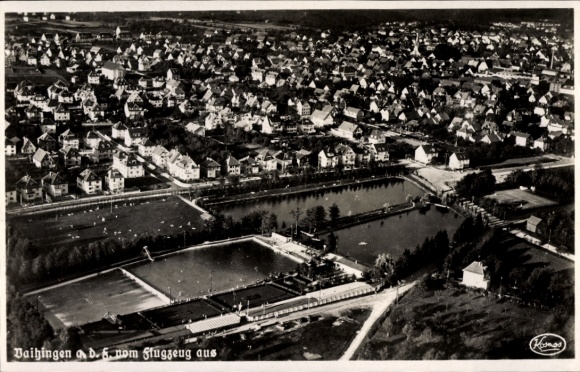 Ak Vaihingen an der Enz, luchtfoto
