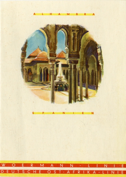 Menu, Steamer Ussukuma, September 9, 1935, Breakfast, Alhambra