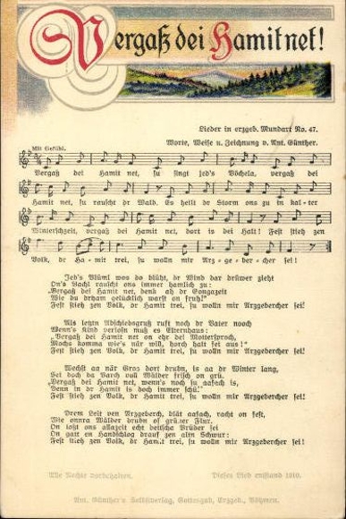 30 song cards, Anton Günther