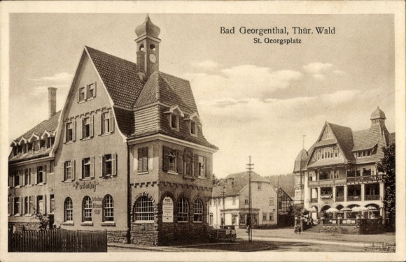 Ak Georgenthal in Thüringen, Sankt-Georgsplatz