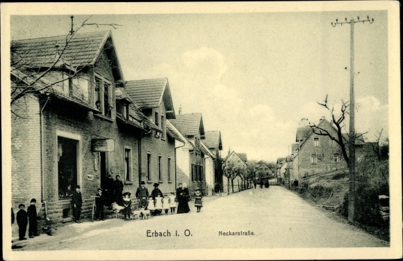 Ak Erbach im Odenwald Hessen, Neckarstraße, Gasthaus