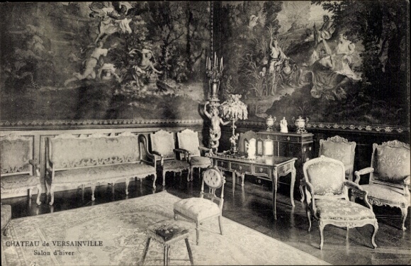 Postcard Falaise Calvados, Château de Versainvile, Wintersalon