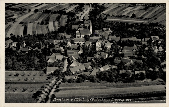 Postcard Bohlsbach Offenburg in Baden Schwarzwald, aerial photograph