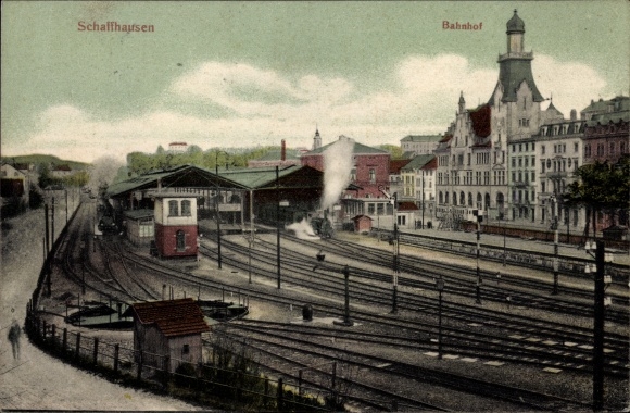 PC Schaffhausen Stadt Schweiz, railway station, track view