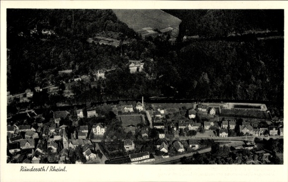 Postcard Ründeroth Engelskirchen in the Oberbergischer Kreis, aerial photograph