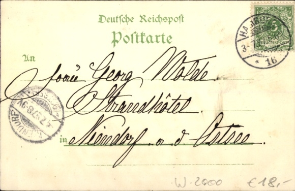 Chromo-Litho Hamburg, General Horticultural Exhibition 1897, Vierländerin in traditional costume