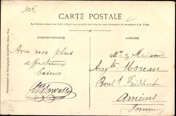 Postcard Monaco, review of the Compagnie des Carabiniers on the Place du Palais