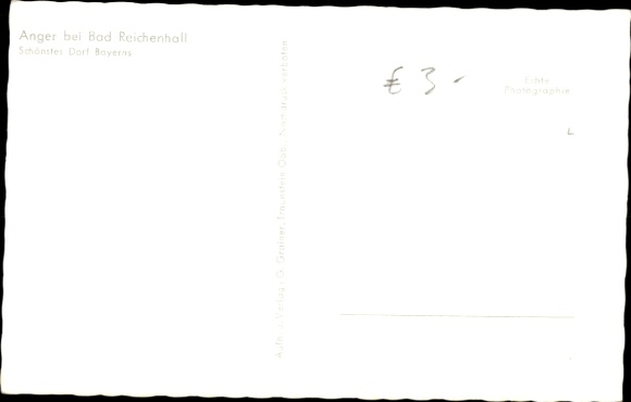 Postcard Anger in Upper Bavaria, partial view, church, Staufen