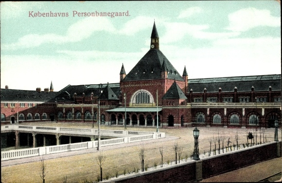 Postcard København Kopenhagen Dänemark, Personbanegaard