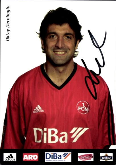 Autograph card footballer Oktay Derelioglu, 1. FC Nuremberg, autograph