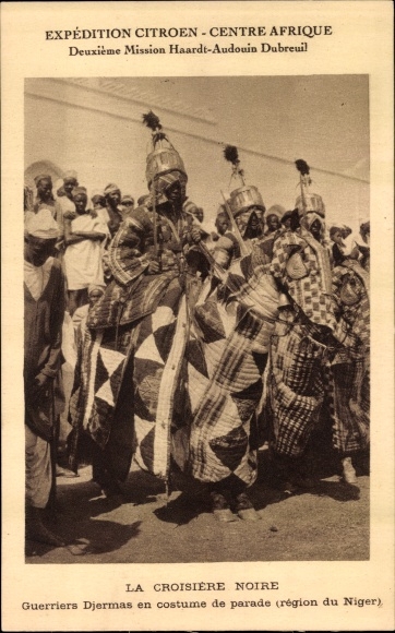 Ak Niger, Croisiere Noire, Guerriers Djermas en costume de parade
